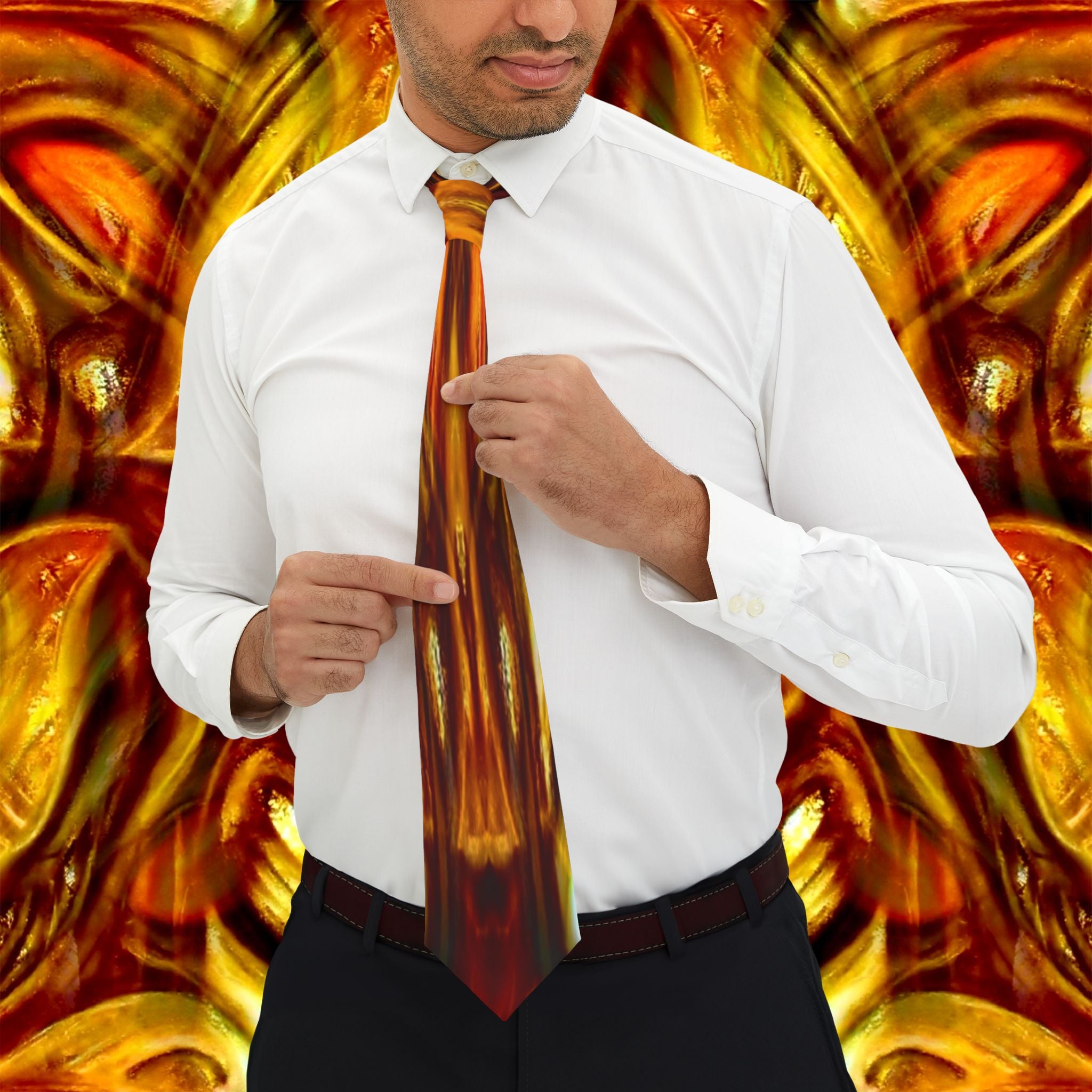 Zaria Collection - Amber Flame Necktie