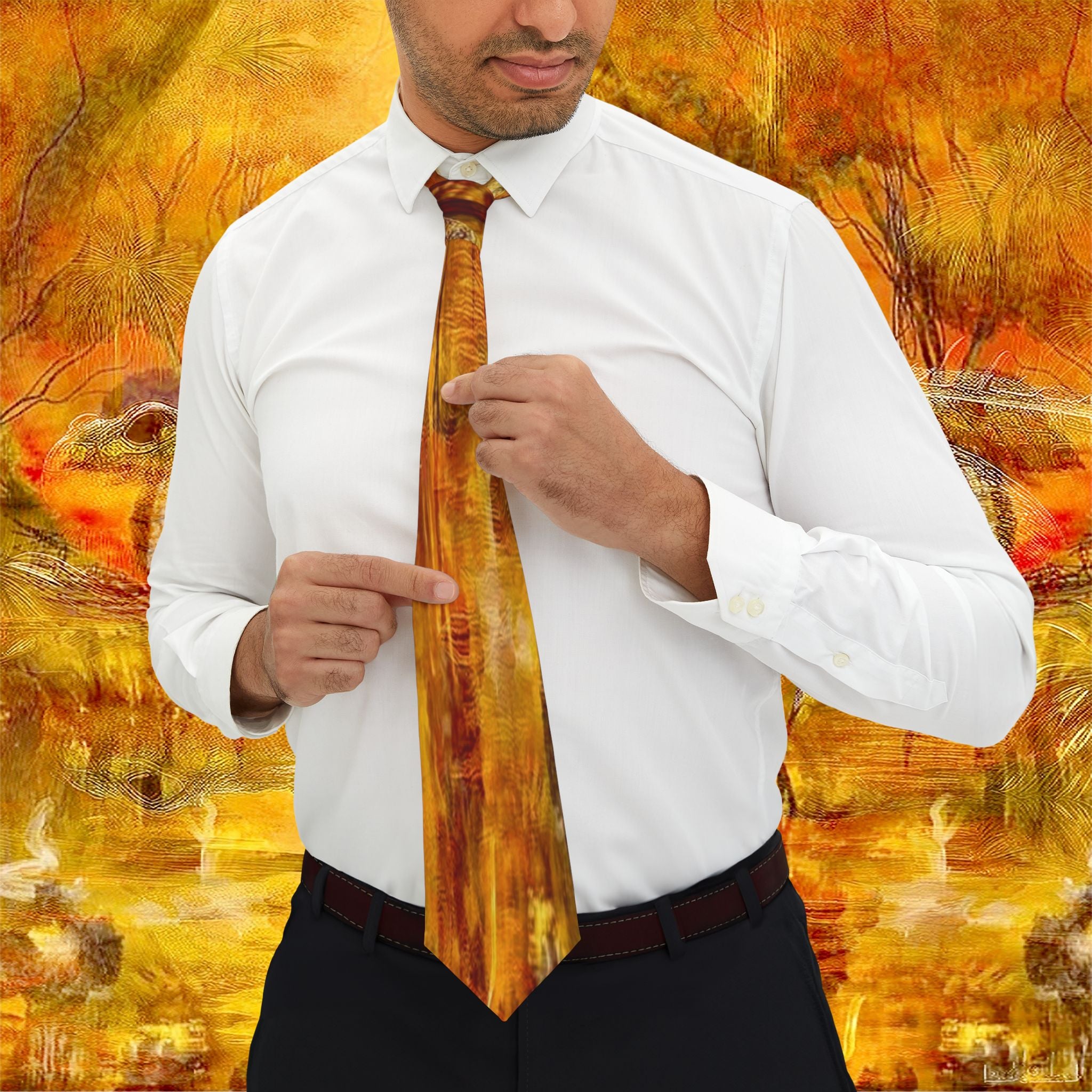 Ginga Collection - Golden Marble Necktie